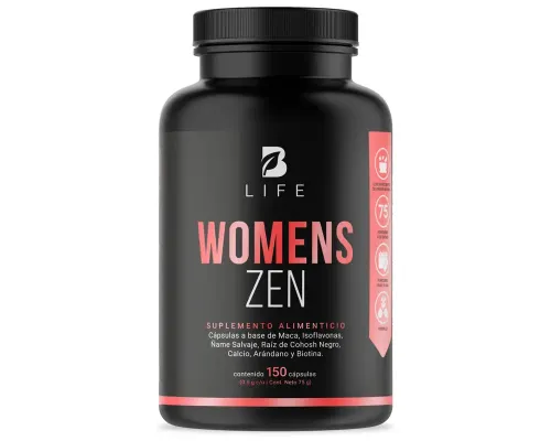 B LIFE WOMENS ZEN  FORMULA A BASA DE MACA, ISOFLAVONAS Y ÑAME SALVAJE 150 CAPS