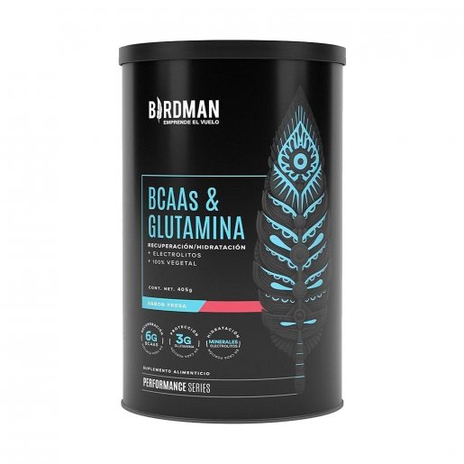 BIRDMAN BCAA Y GLUTAMINA FRESA 405G