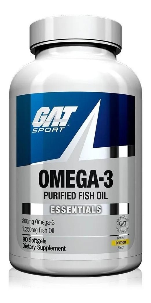 GAT OMEGA-3 PURIFIED FISH OIL LEMON	90 CAPSULAS