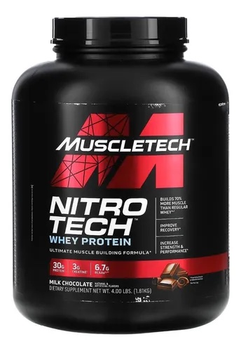 MUSCLETECH NITRO TECH WHEY PROTEIN MILK CHOCOLATE	4 LBS