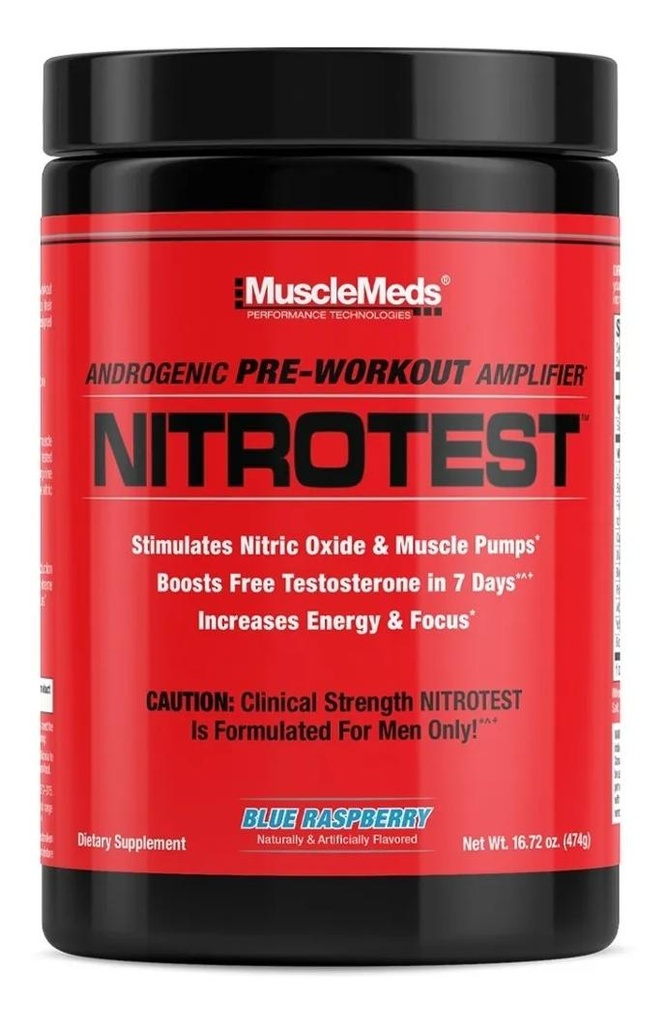 MUSCLEMEDS NITROTEST 30 SERV BLUE RASPBERRY