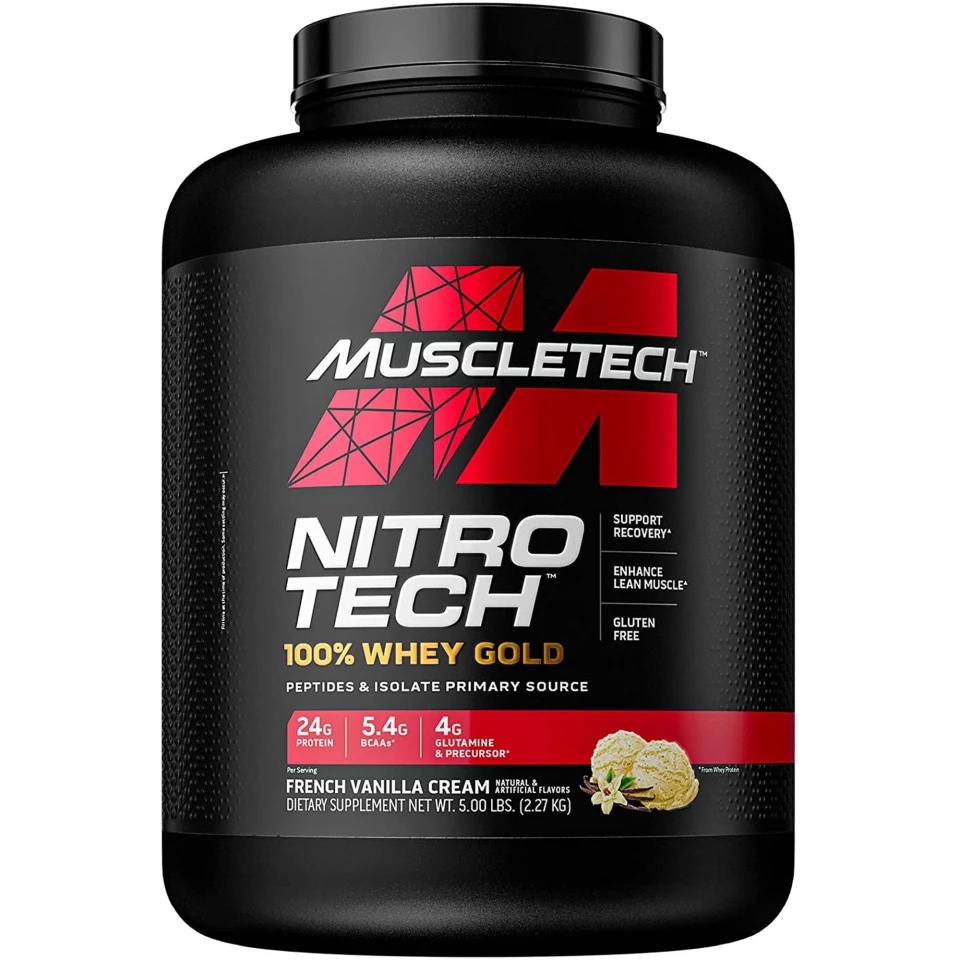 MUSCLETECH NITRO TECH WHEY GOLD 5.03 LBS VAINILLA FRENCH