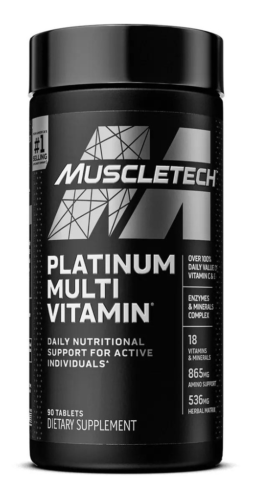 MUSCLETECH PLATINUM MULTI-VITAMIN 90 CAPSULAS