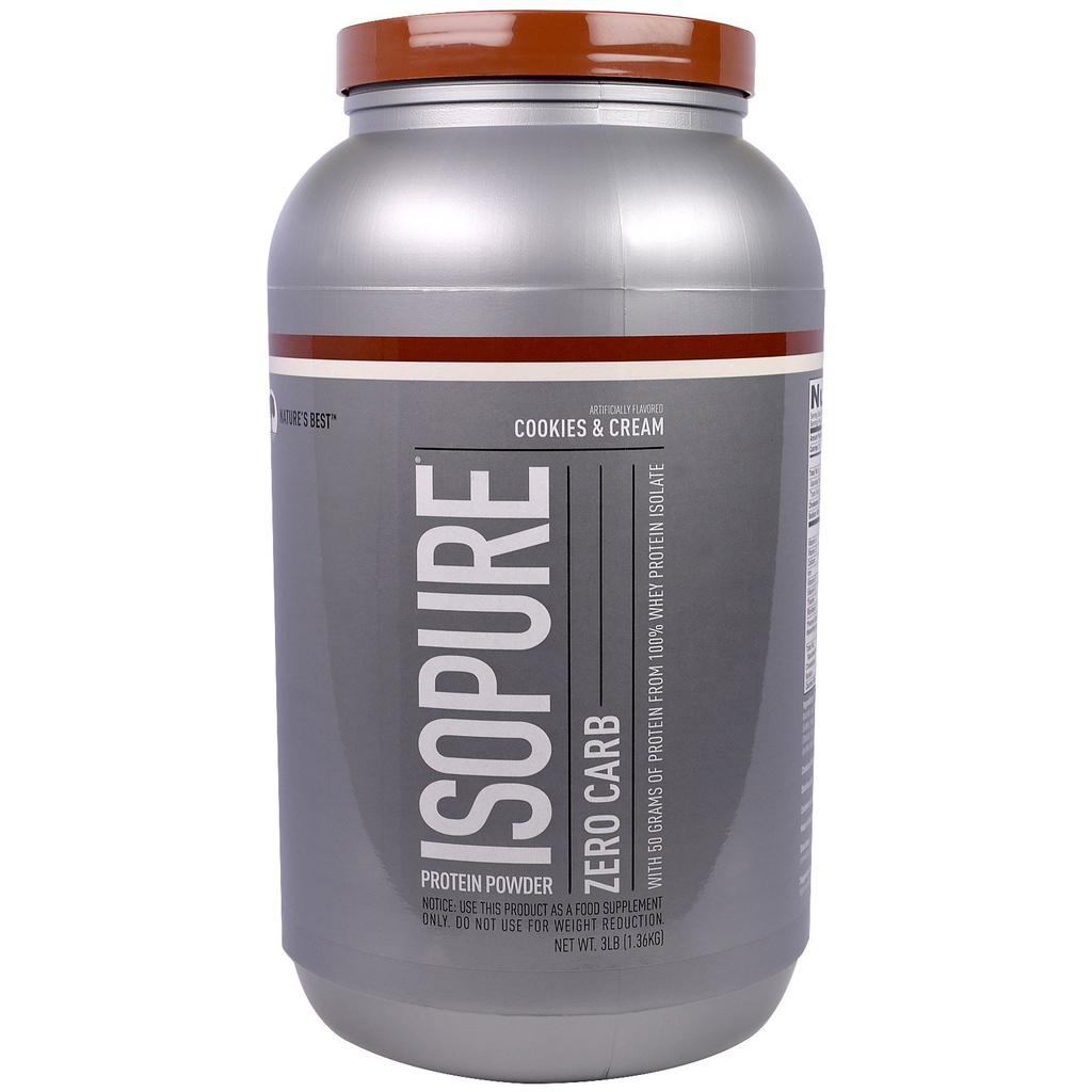 NATURAL BEST ISOPURE ZERO CARB 3 LB COOKIES & CREAM