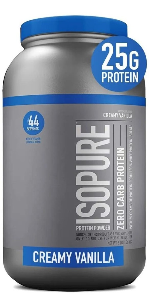 NATURAL BEST ISOPURE ZERO CARB 3 LB VAINILLA