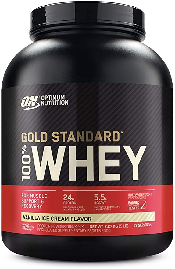 ON 100% WHEY GOLD STANDARD 5 LBS VAINILLA ICE CREAM