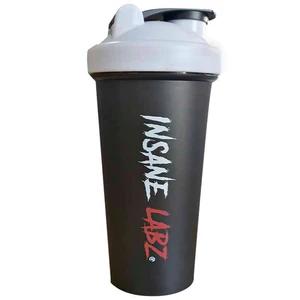 SHAKER INSANE 22 OZ NEGRO TAPA BLANCA