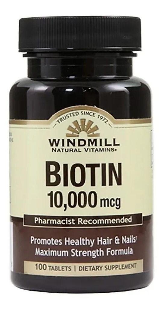 WINDMILL BIOTIN 10000 MG 100 TABLETAS