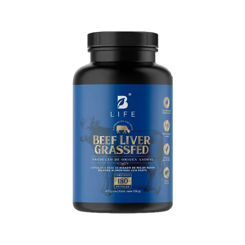 [X004AUB8SP] B LIFE BEEF LIVER GRASSFED HIGADO VACUNO 180 CAPS
