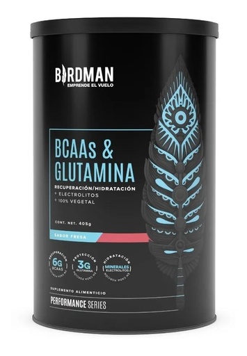 [7503025737591] BIRDMAN BCAAS & GLUTAMINA MORA LIMON 405GR