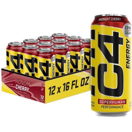 CELUCOR C4 ENERGY CRB 16OZ 12PK MIDNIGHT CHERRY
