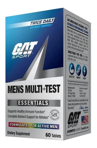 [859613220066] GAT MULTI VITAMIN + TEST 60 CT