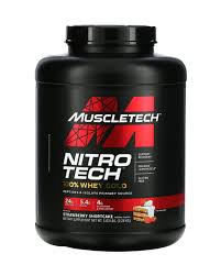 [631656703306] MUSCLETECH NITRO TECH WHEY PROTEIN 4 LBS STRAWBERRY