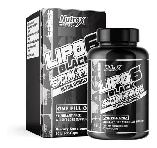 [850046504754] NUTREX LIPO 6 BLACK ULTRA CONCENTRATE STIM-FREE 60 CAPS