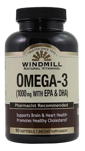 [035046003371] WINDMILL OMEGA III EPA + DHA 1000 MG 180 SOFTGELS